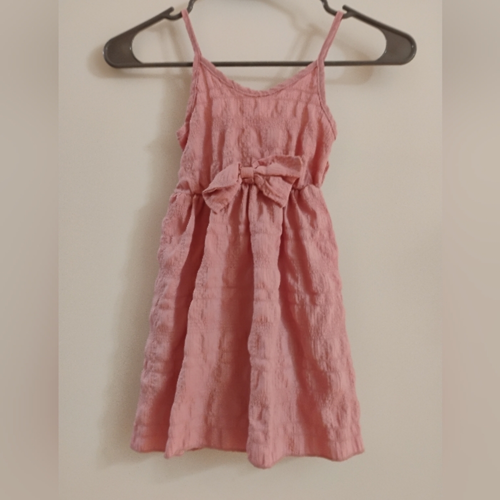 Charming Pink Sleeveless Kids Dress